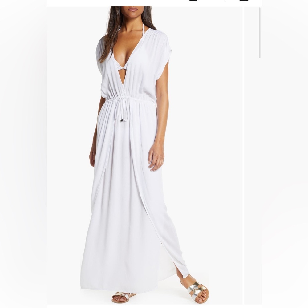 White maxi cover up